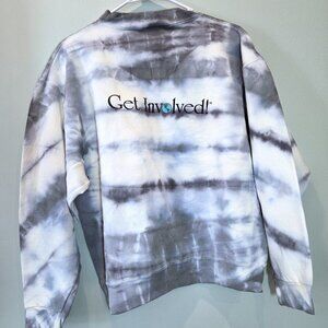 NWOT Get Involved Tie-Dyed Cotton Sweatshirt Size L
